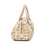 Handbag Medium Soft Boston Beige Visetos Coated Canvas