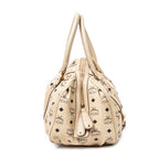 Handbag Medium Soft Boston Beige Visetos Coated Canvas