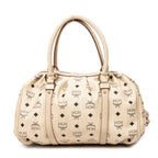 Handbag Medium Soft Boston Beige Visetos Coated Canvas