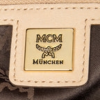 Handbag Medium Soft Boston Beige Visetos Coated Canvas