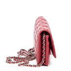 Shoulder Bag Double Stitch Hampton Wallet On Chain Burgundy Quilted Lambskin Leather