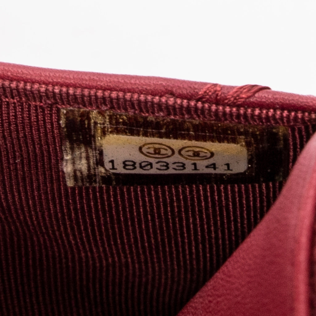 Shoulder Bag Double Stitch Hampton Wallet On Chain Burgundy Quilted Lambskin Leather