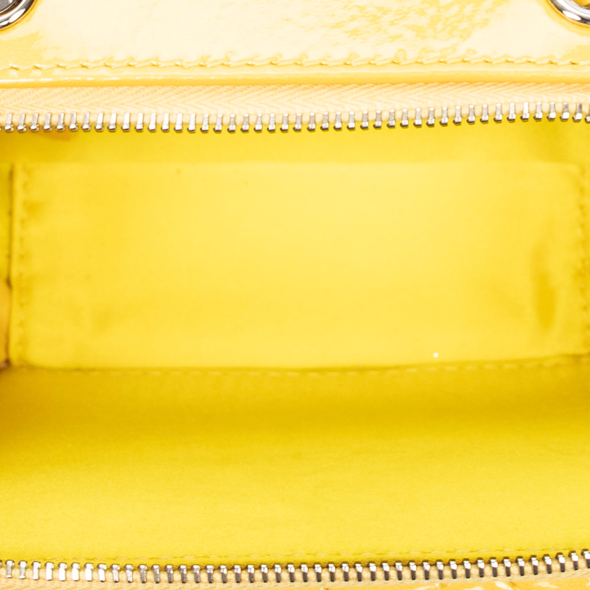 Shoulder Bag Mini Pocket Box Camera Case Yellow Quilted Patent Leather
