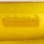 Shoulder Bag Mini Pocket Box Camera Case Yellow Quilted Patent Leather