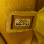 Shoulder Bag Mini Pocket Box Camera Case Yellow Quilted Patent Leather