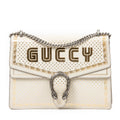 Bolso de hombro Gucci x Sega Guccy Stars mediano Dionysus de cuero con estampado Guccy Stars en color marfil