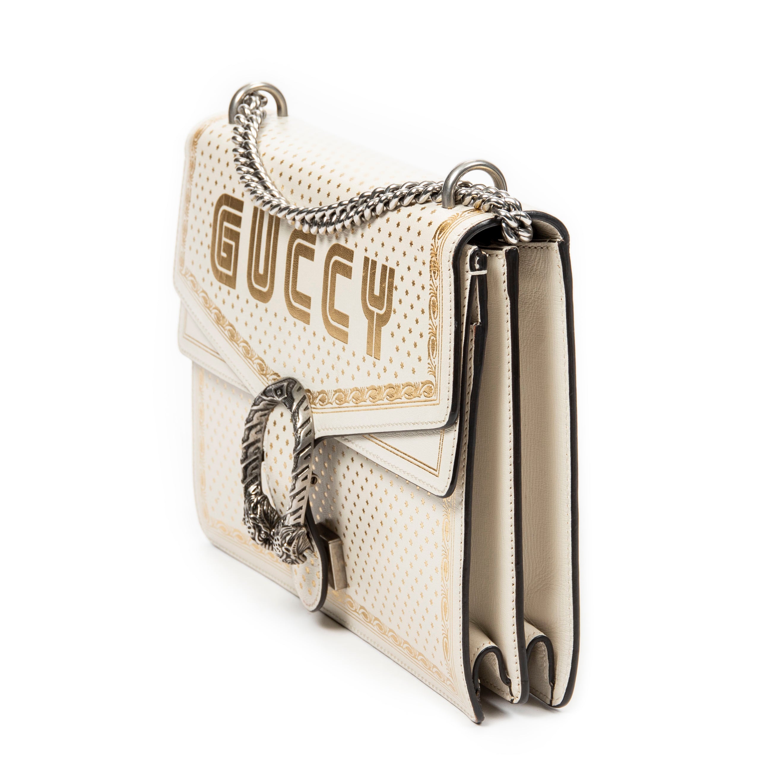 Shoulder Bag Gucci x Sega Guccy Stars Medium Dionysus Ivory Guccy