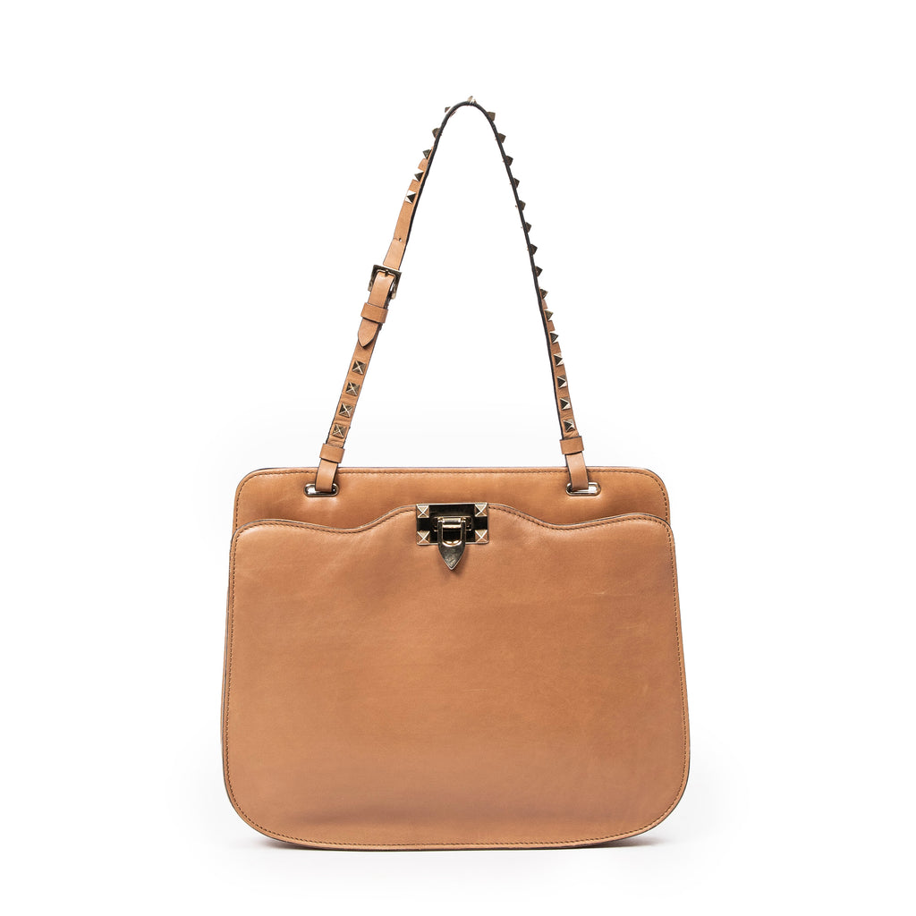 Shoulder Bag Rockstud Shoulder Bag Brown Smooth Leather