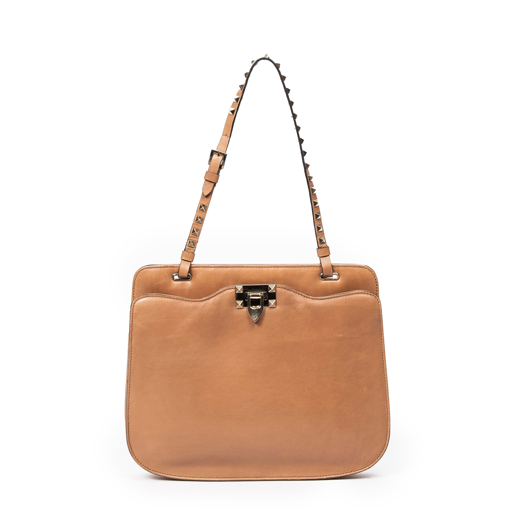 Shoulder Bag Rockstud Shoulder Bag Brown Smooth Leather