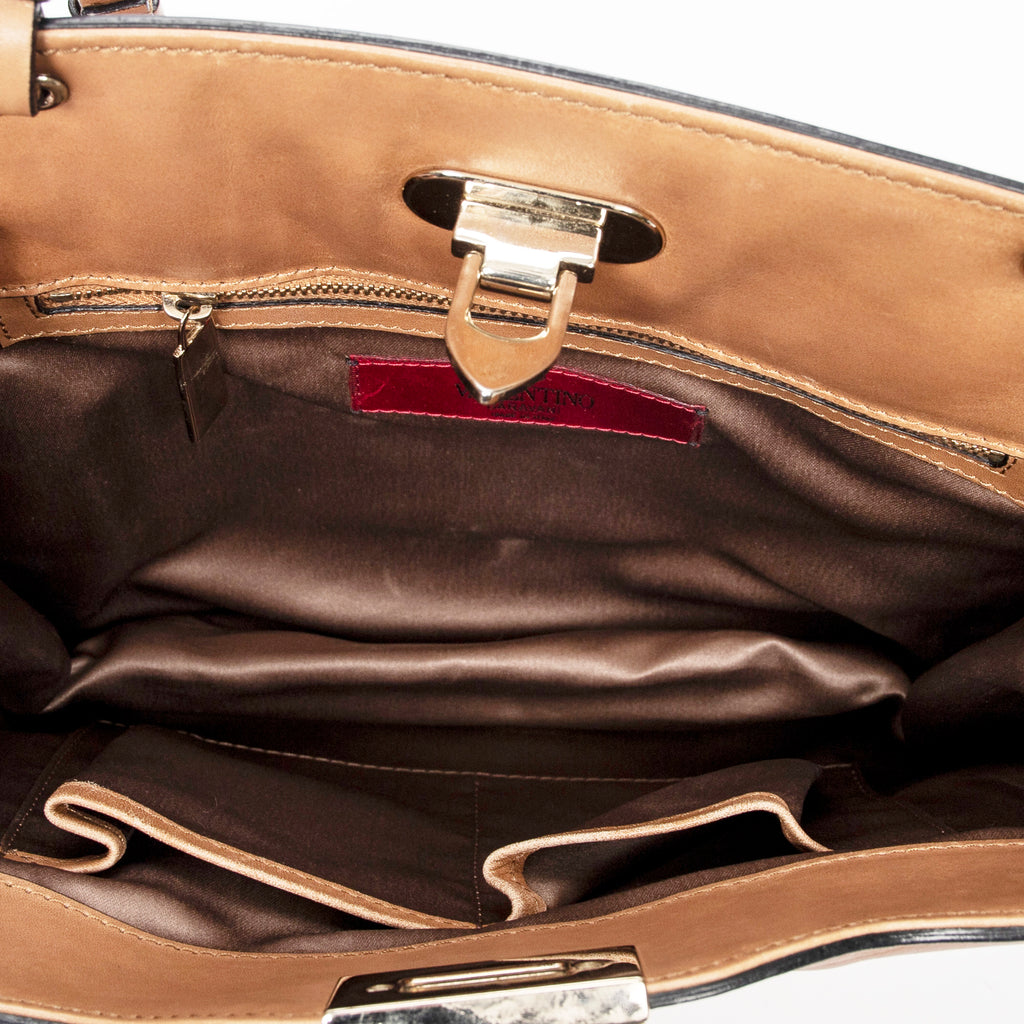 Shoulder Bag Rockstud Shoulder Bag Brown Smooth Leather