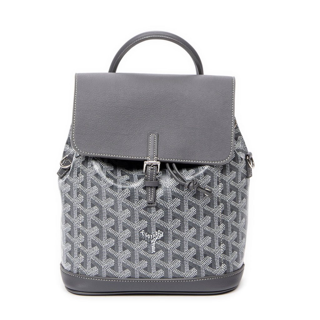 Mini sac à dos Alpin toile enduite Goyardine grise