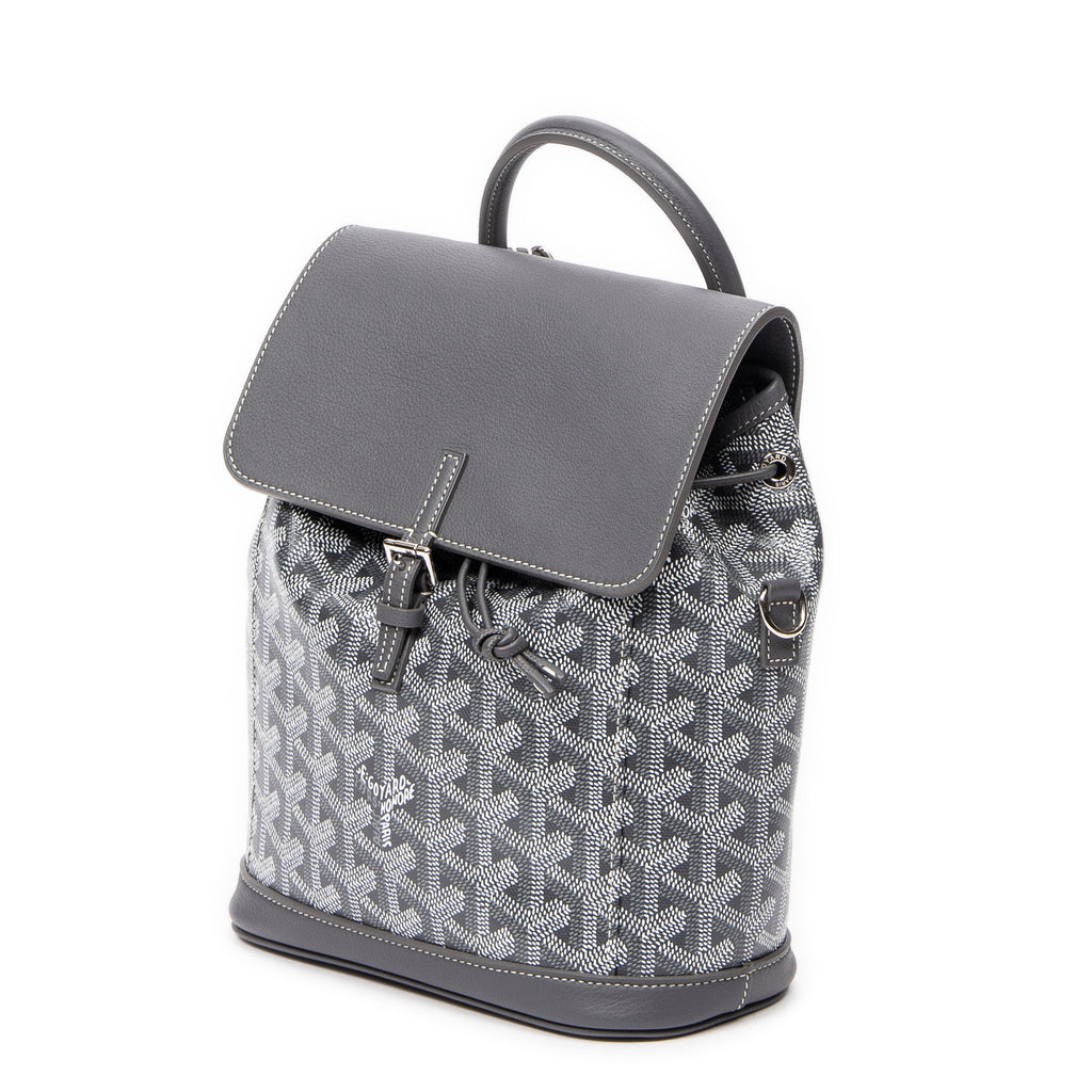Mini sac à dos Alpin toile enduite Goyardine grise