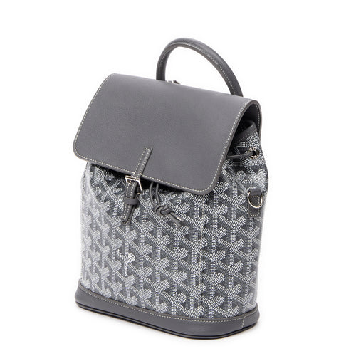 Mini sac à dos Alpin toile enduite Goyardine grise