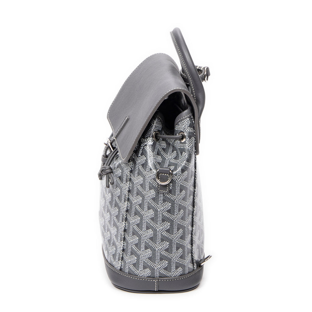 Mini sac à dos Alpin toile enduite Goyardine grise