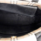 Shoulder Bag Vertical Tote Beige Haymarket Check Canvas