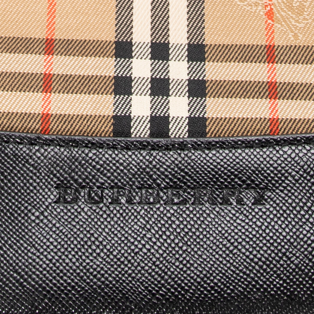 Shoulder Bag Vertical Tote Beige Haymarket Check Canvas