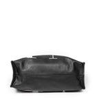 Shoulder Bag VLTN Turn Lock Vertical Tote Black Logo Print Calfskin Leather