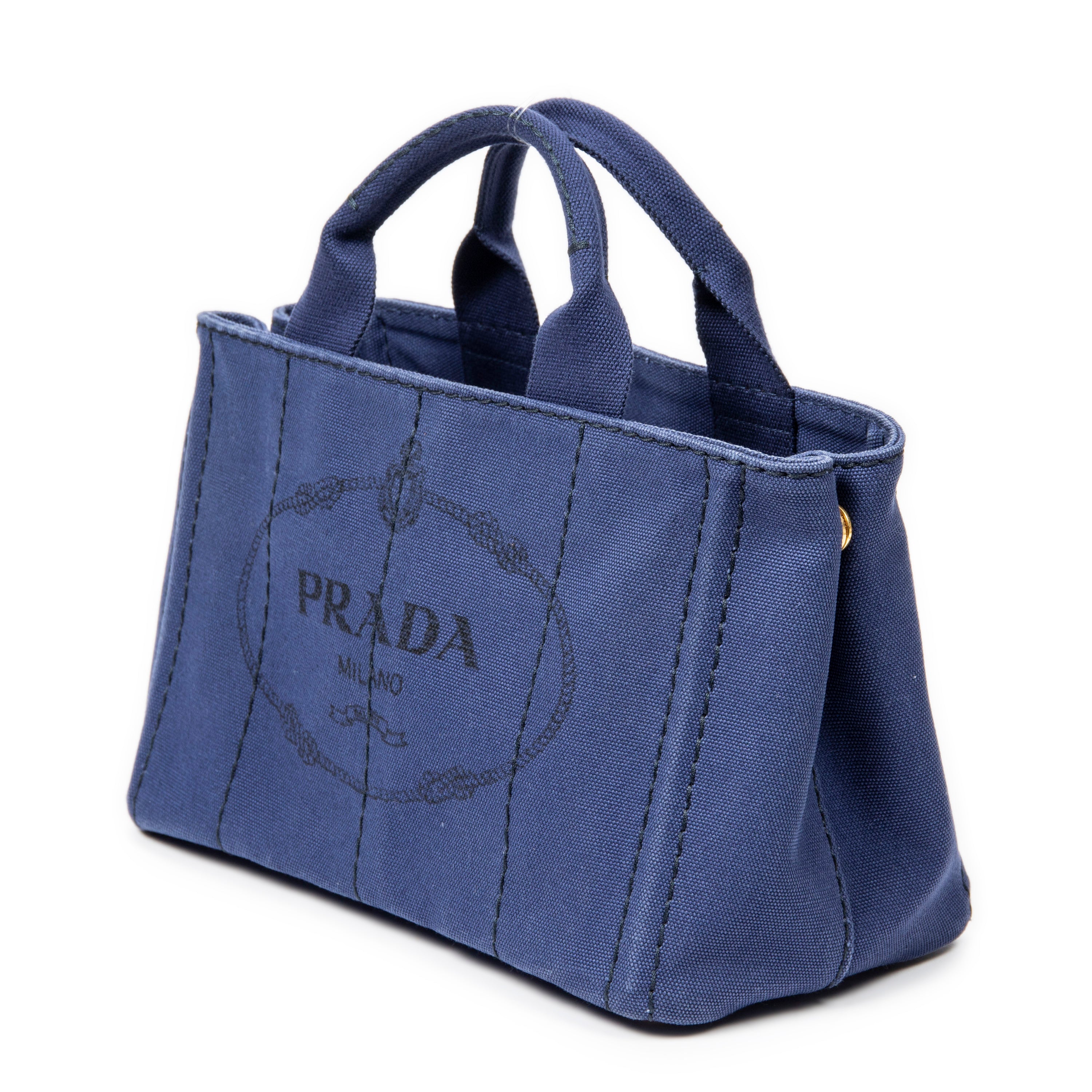 Handbag Small Canapa Tote Royal Blue Canapa Canvas