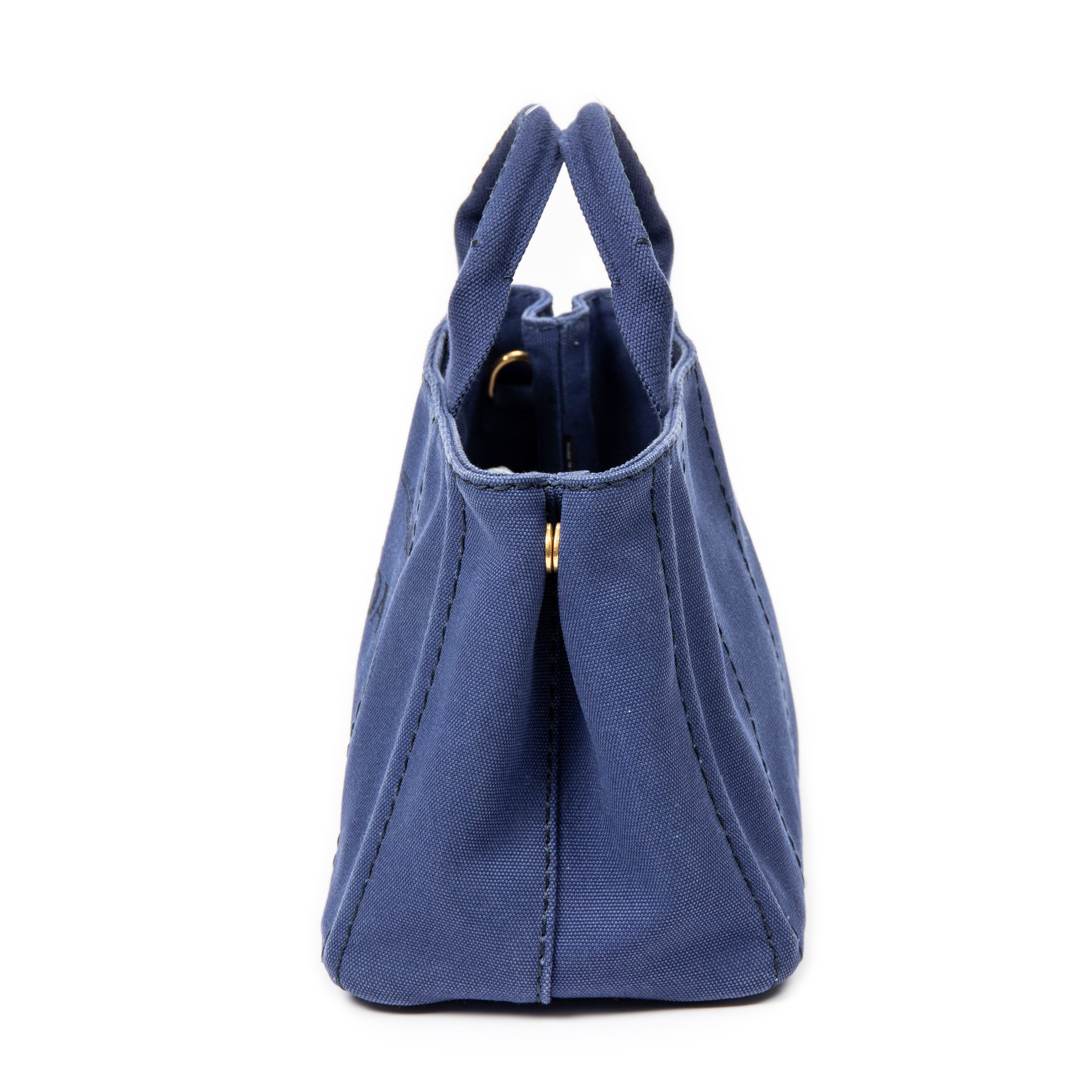 Handbag Small Canapa Tote Royal Blue Canapa Canvas