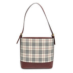 Shoulder Bag Open Tote Beige Nova Check Canvas
