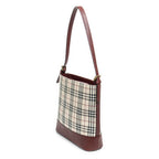 Shoulder Bag Open Tote Beige Nova Check Canvas