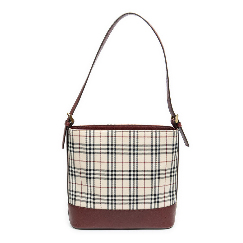 Shoulder Bag Open Tote Beige Nova Check Canvas