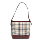 Shoulder Bag Open Tote Beige Nova Check Canvas