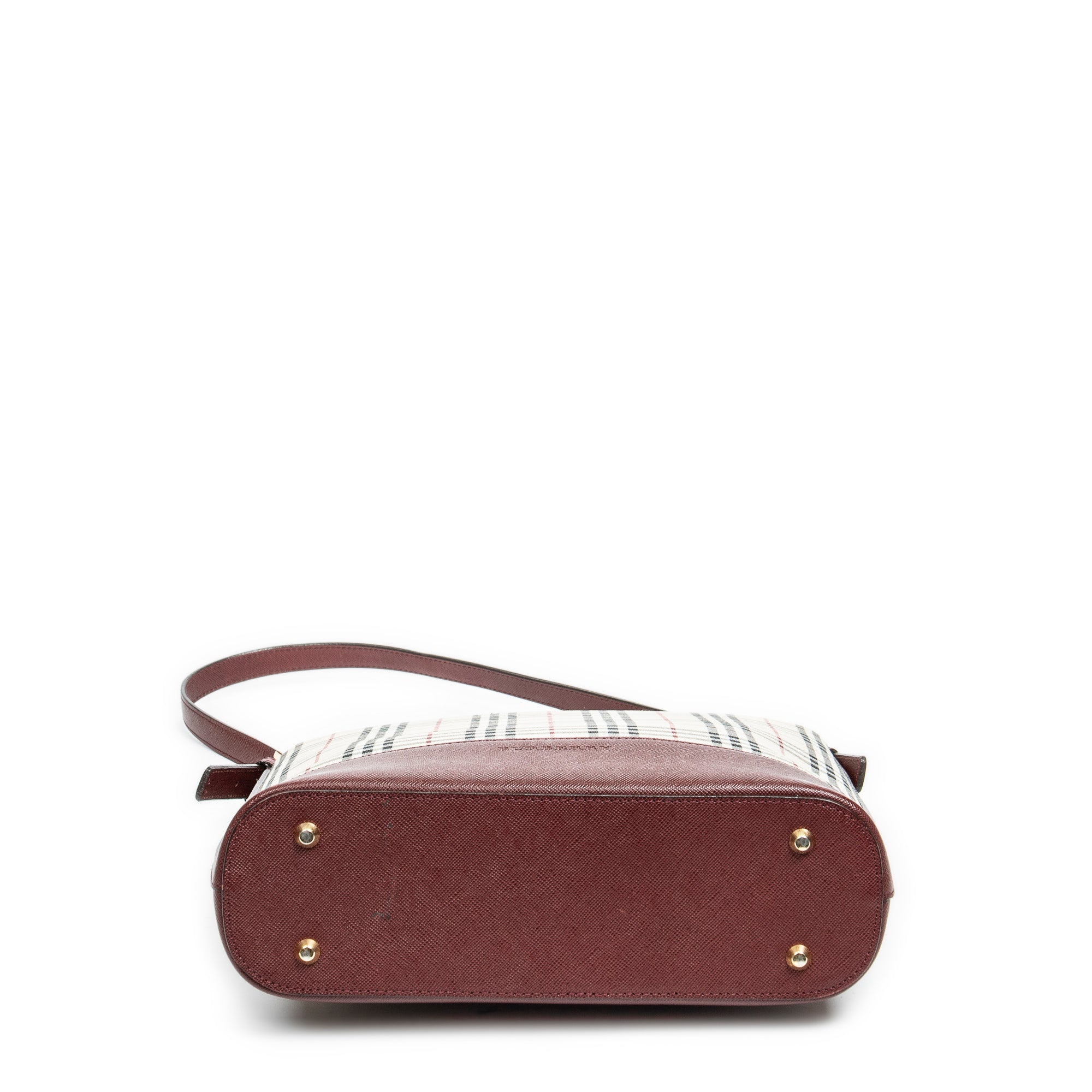 Shoulder Bag Open Tote Beige Nova Check Canvas