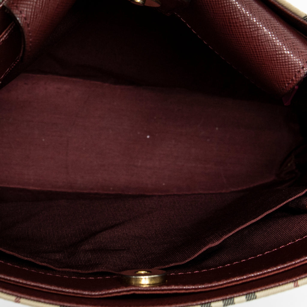 Shoulder Bag Open Tote Beige Nova Check Canvas
