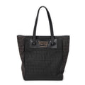 Shoulder Bag Flip Lock Tote Black Zucchino Canvas