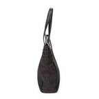 Shoulder Bag Flip Lock Tote Black Zucchino Canvas
