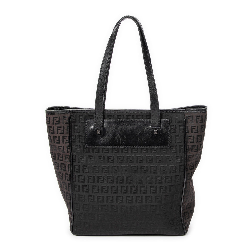 Shoulder Bag Flip Lock Tote Black Zucchino Canvas