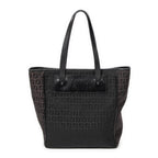 Shoulder Bag Flip Lock Tote Black Zucchino Canvas