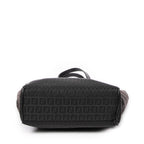 Shoulder Bag Flip Lock Tote Black Zucchino Canvas