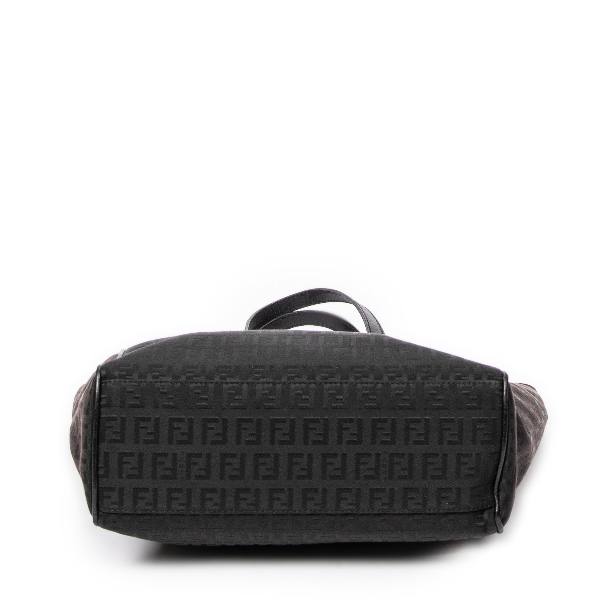 Shoulder Bag Flip Lock Tote Black Zucchino Canvas