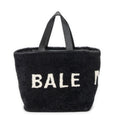 Shoulder Bag XS Logo Shearling Tote Gray Printed Shearling Canvas