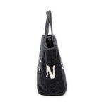 Shoulder Bag XS Logo Shearling Tote Gray Printed Shearling Canvas