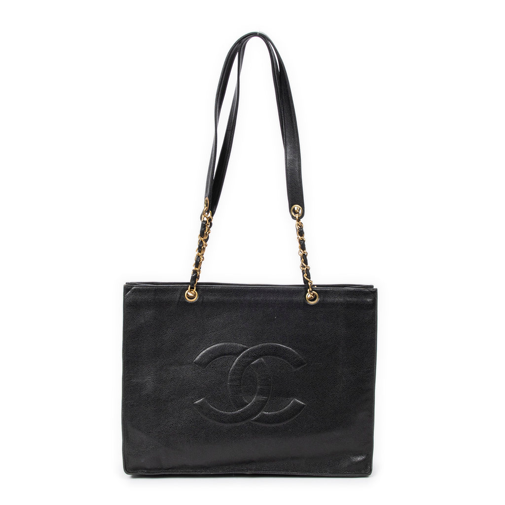 Shoulder Bag Timeless Large CC Chain Tote Black Caviar Leather