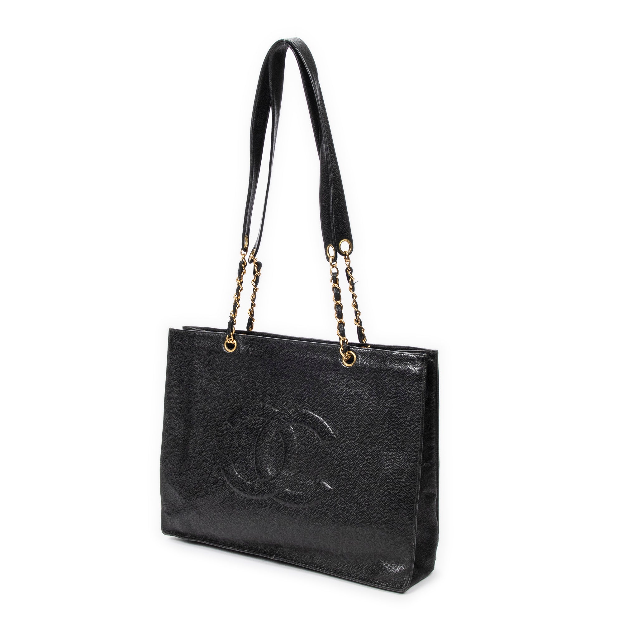 Shoulder Bag Timeless Large CC Chain Tote Black Caviar Leather