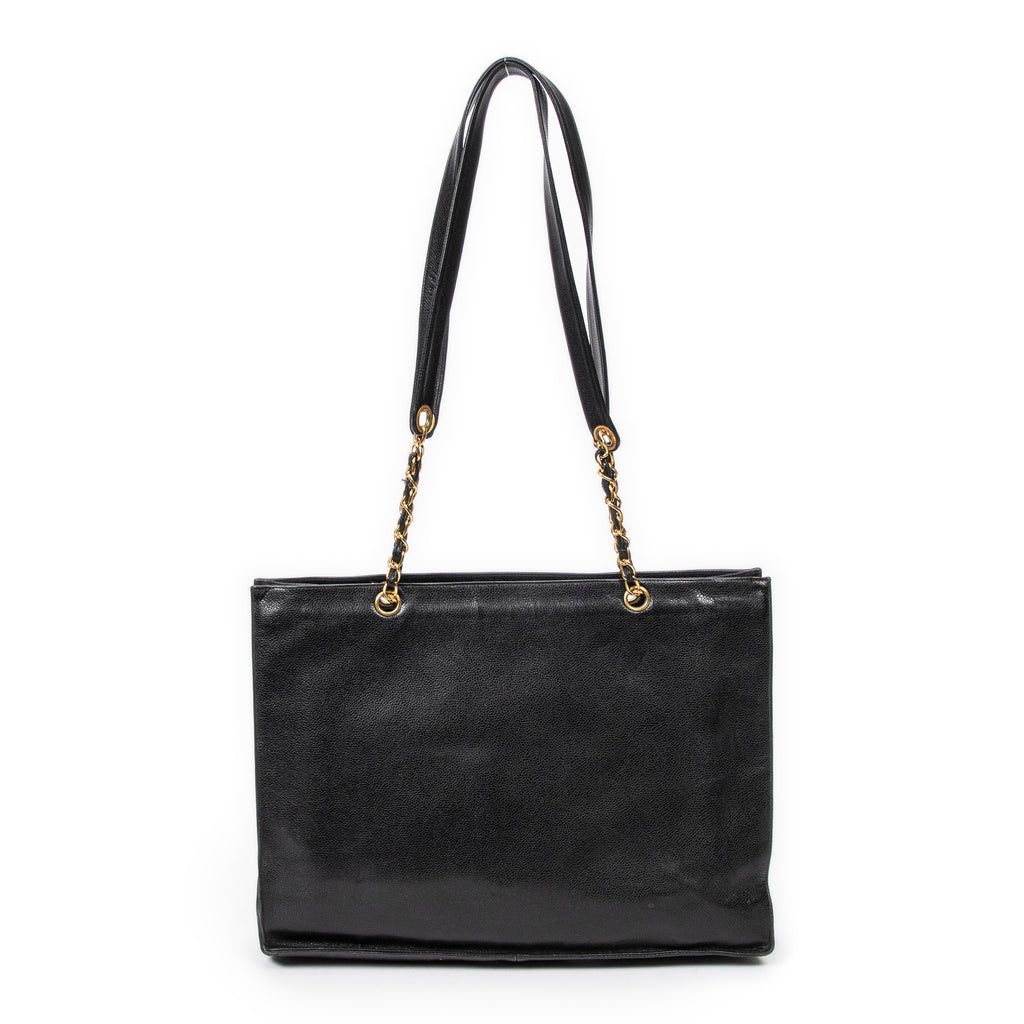 Shoulder Bag Timeless Large CC Chain Tote Black Caviar Leather