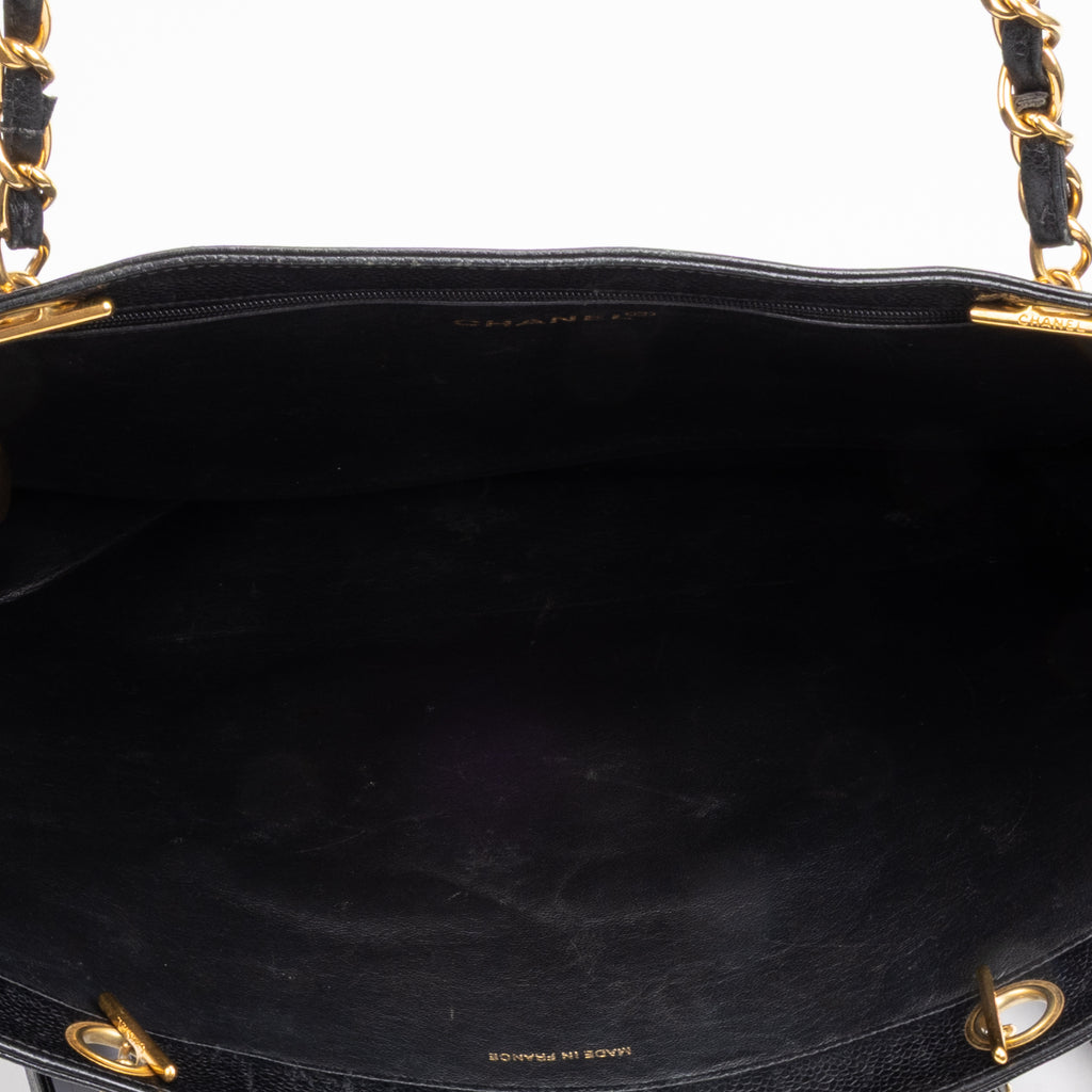 Shoulder Bag Timeless Large CC Chain Tote Black Caviar Leather