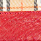 Handbag Mini Zip Shopping Tote Beige Haymarket Check Canvas