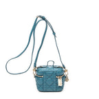Shoulder Bag Micro Lady Dior Vanity Case Teal Cannage Lambskin Leather