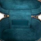 Shoulder Bag Micro Lady Dior Vanity Case Teal Cannage Lambskin Leather