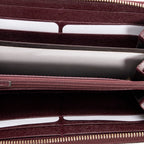 Wallet Heartbeat Zip Around Wallet Burgundy Heart Print Leather