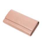 Wallet Swing Continental Wallet Pink Grained Calfskin Leather