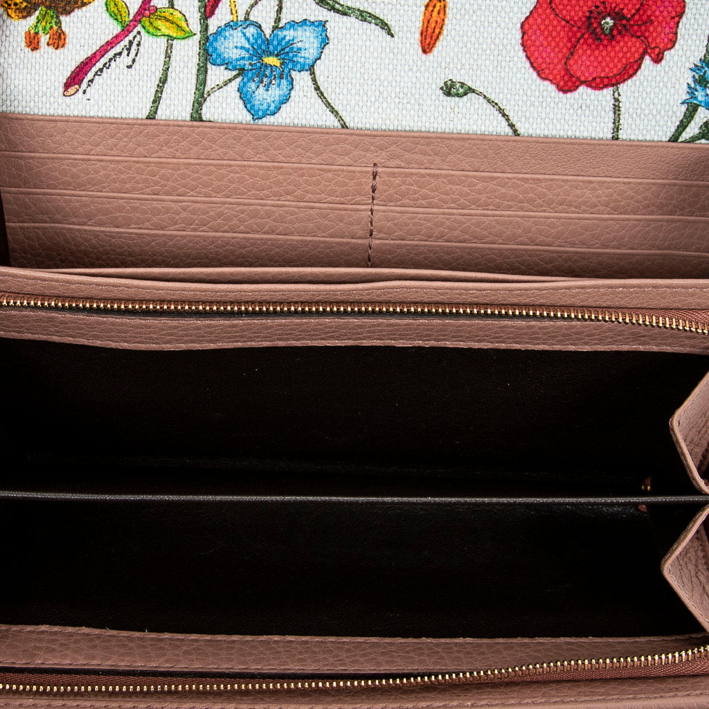 Wallet Swing Continental Wallet Pink Grained Calfskin Leather