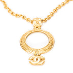 Necklace Magnifying Glass Pendant Necklace Gold Gold Plated