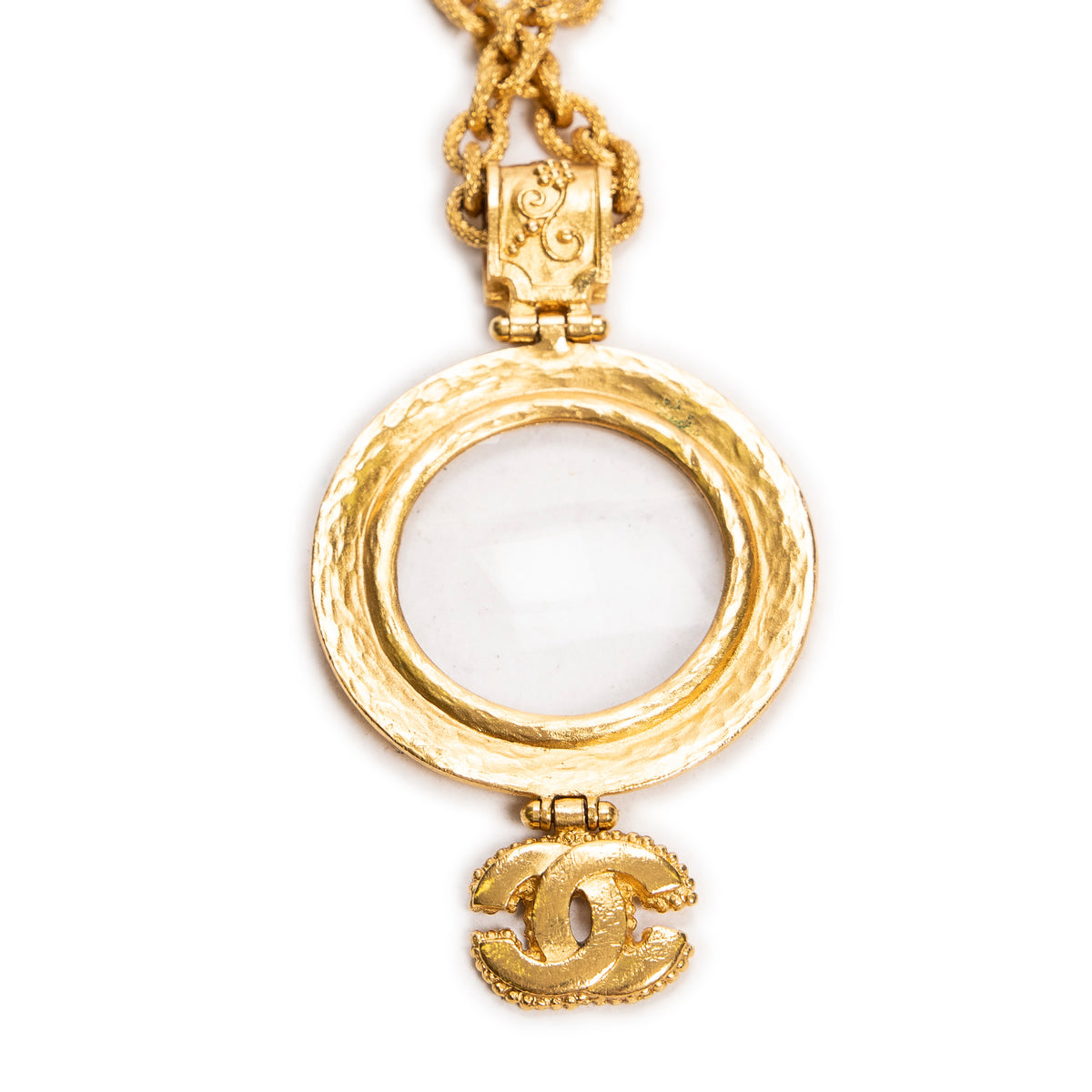 Necklace Magnifying Glass Pendant Necklace Gold Gold Plated