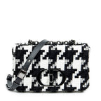 Shoulder Bag Medium Caro Black Tweed Canvas